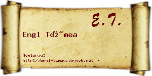 Engl Tímea névjegykártya